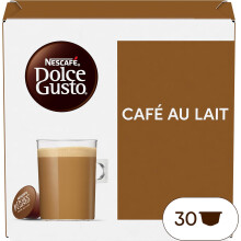 NESCAFÉ Dolce Gusto Cafe Au Lait Coffee Pods - total of 90 Capsules- Medium Roasted Coffee with Milk - Intensity 7 (3 Packs)