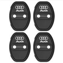 (For Audi) 4pcs Silicone Car Door Lock Buckle Protector Cover For Audi Sline TT A1 A2 A3 A4 A5 A6 A7 1.8T 2.0T 2.4 3.0T A8 8P Accessories