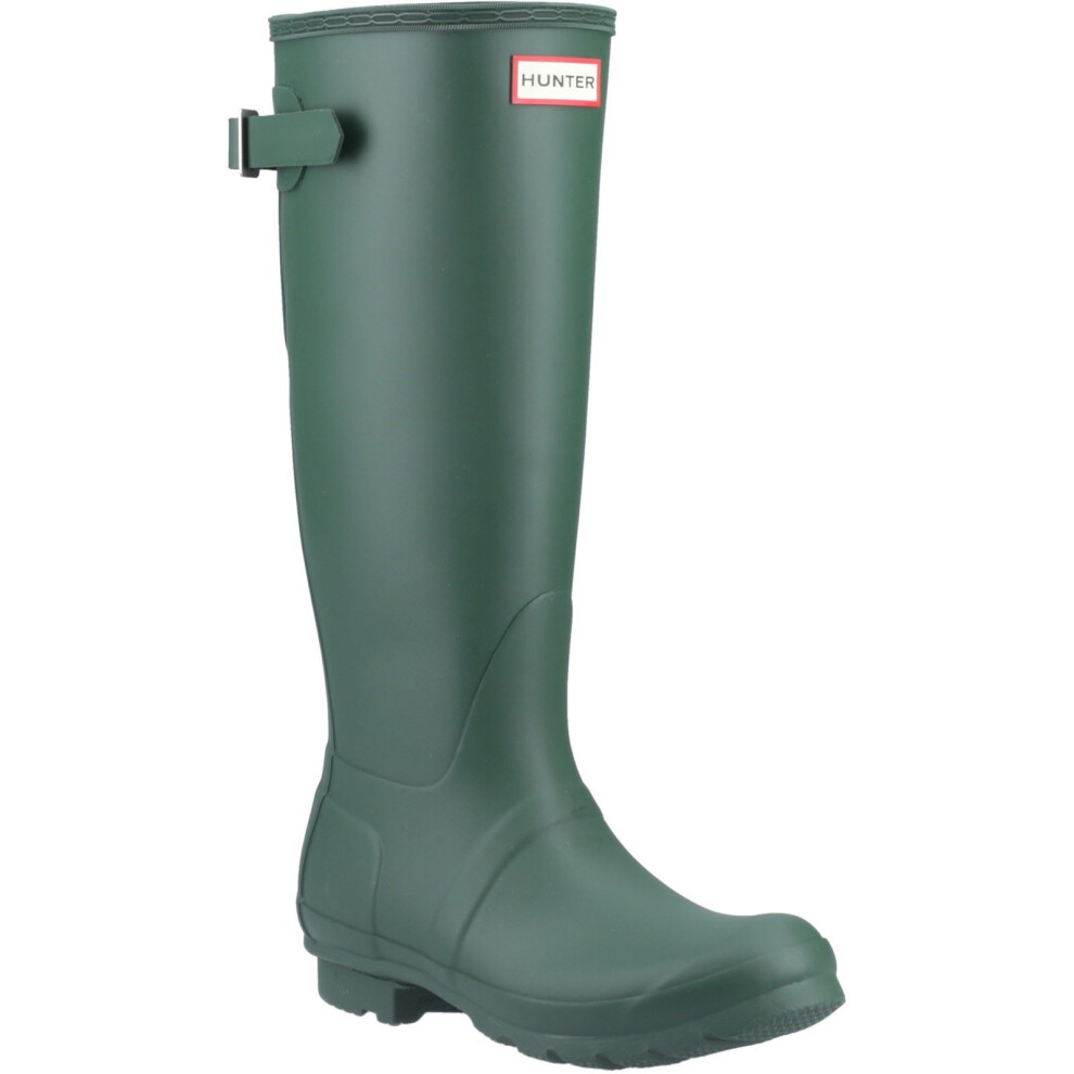 (Green, 8 (Adults')) Hunter Original Tall Back Adjustable Rubber Women's Green Wellington Boots