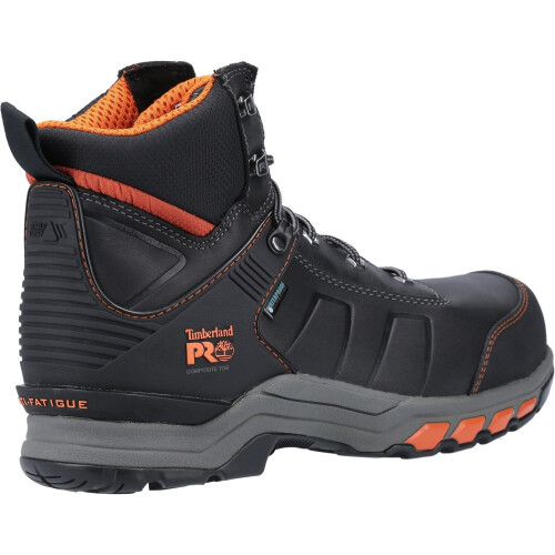 Timberland (Black, 6 (Adults')) Timberland Pro Hypercharge Work Leather Black/Orange Safety Boots 1