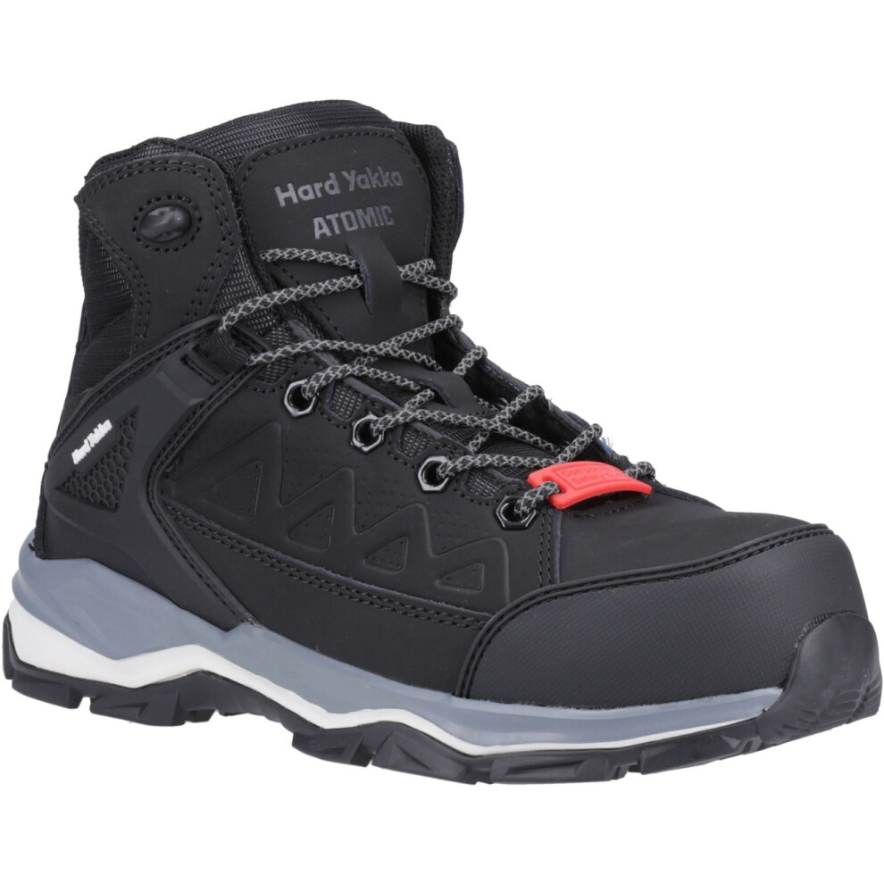 (Black, 4 (Adults')) Hard Yakka Atomic Leather Black Safety Boots 9357732127613
