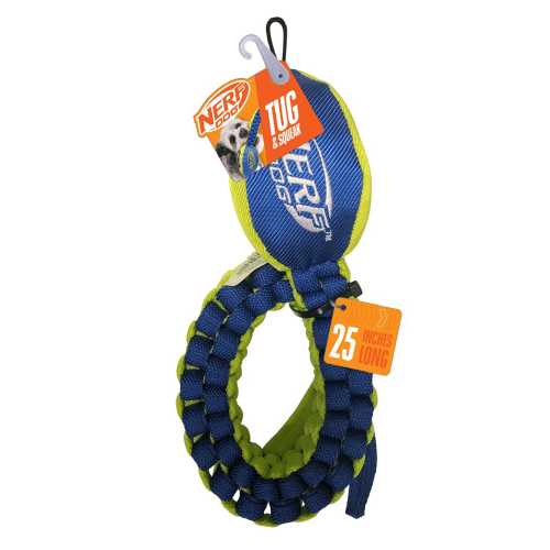 Nerf Nerf Dog Nylon Squeak Vortex Chain Tug Interactive Dog Toy