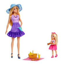 Barbie Familj & Vänner Dockor & Tillbehör Lekset, Picknick-tema med 9 Delar