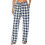 (XL,blue)Men Soft Flannel Checked Pajama Pants 1