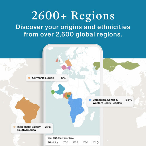 AncestryDNA + Traits Genetic Test Kit: Personalized Genetic Traits