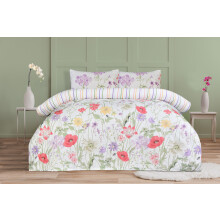 (Double) Luxury Reversible Wild Flowers Duvet Cover Set
