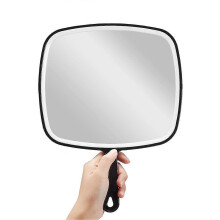 Hand Mirror, Extra Large Black Handheld Mirror with Handle