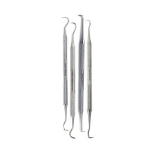 Raspador dental de ponta dupla de 4 unidades feito de ao inoxidvel Ferramenta reutilizvel de placa e removedor de trtaro Escolha adequada par