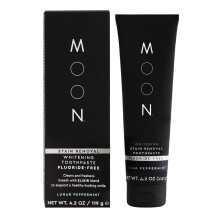 MOON Stain Removal Whitening Toothpaste, FluorideFree, Lunar Peppermint Flavor for Fresh Breath, for Adults 4.2 oz