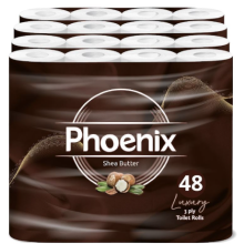 48 Rolls Phoenix Shea Butter Fragranced Luxury Toilet Rolls 3 Ply