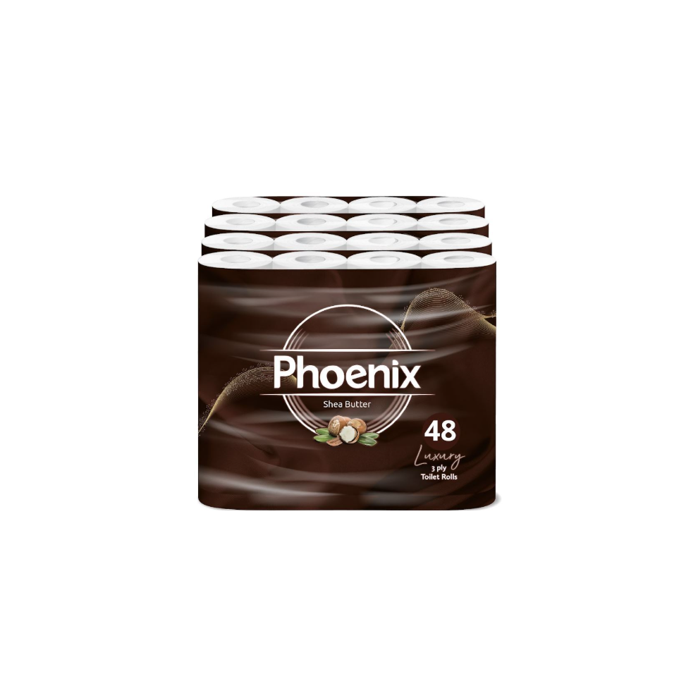 Phoenix 48 Rolls Shea Butter Fragranced Luxury Toilet Rolls 3 Ply