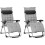 Outsunny Outsunny 2 PCS Reclining Zero Gravity Chair Folding Lounger Cushion Light Grey 9