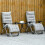 Outsunny Outsunny 2 PCS Reclining Zero Gravity Chair Folding Lounger Cushion Light Grey 1