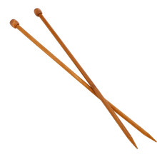 2 Pack Bamboe Breinaalden Rechte Enkelpuntige Breinaalden 14 Inch Beginners Handbreinaalden voor Dik Grof Garen Hand DIY Breien (8mm)