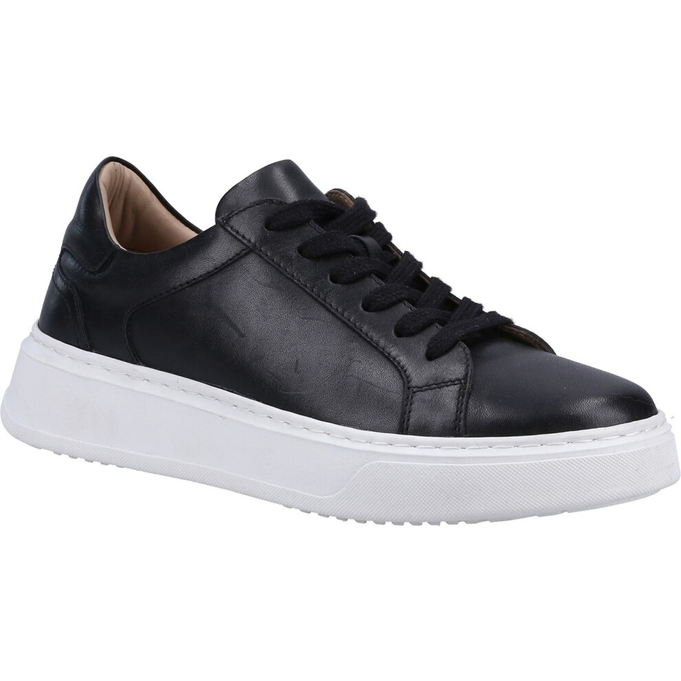 (Black, 3 (Adults')) Hush Puppies Camille Leather Women's Black Trainers