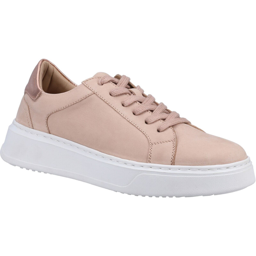 (Pink, 3 (Adults')) Hush Puppies Camille Leather Women's Blush Trainers