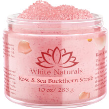 Biologische rozen- en duindoorn FACE & BODY SCRUB Natuurlijke en pure exfoli?ende scrub voor een zachte en gladde huid doordrenkt met essenti?e oli?