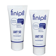 Nufree Finipil Lait 50 - Loción Antiséptica Post-Depilación, Calma y Protege la Piel, 2 Tubos de 44 Ml
