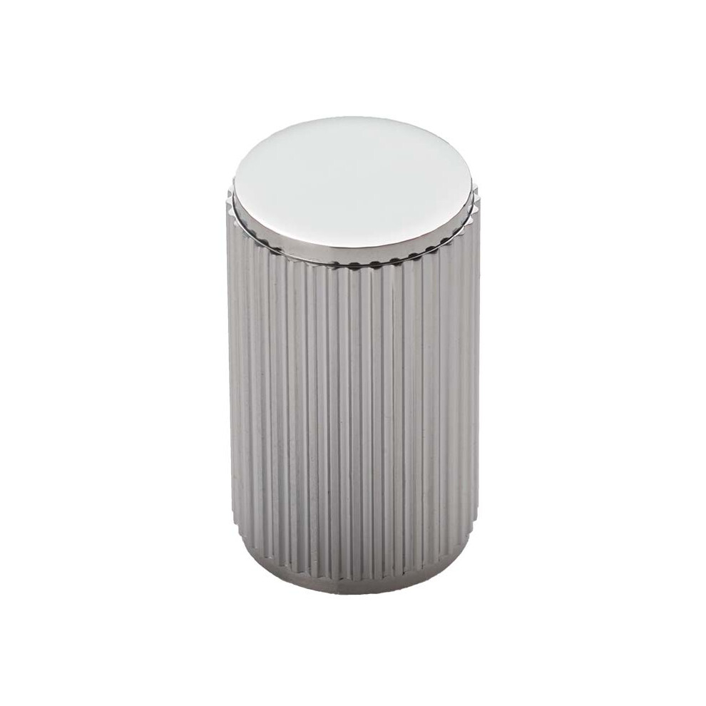 (18Mm Knob) Polished Chrome Reeded Knob 18Mm 320Mm Handle 5056767302371