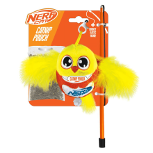 Nerf Cat Plush Bird With Bell & Catnip Wand Interactive Cat Toy