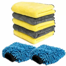 (7-Piece) Pro-Kleen Microfibre Cloth & Mitt Set