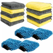 (14-Piece) Pro-Kleen Microfibre Cloth & Mitt Set
