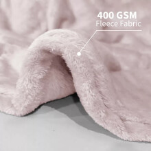 (Pink, Single) Faux Fur Fleece Throw Soft Warm Mink Sofa Blanket