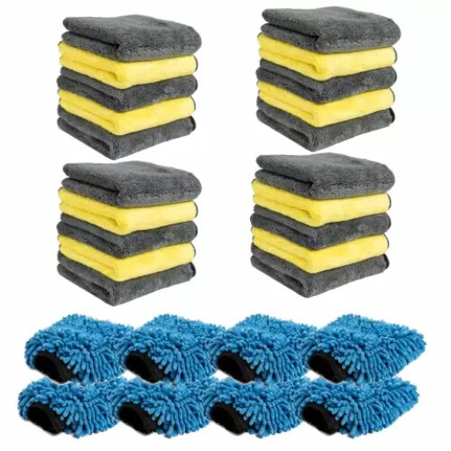 Pro-Kleen (28-Piece) Pro-Kleen Microfibre Cloth & Mitt Set