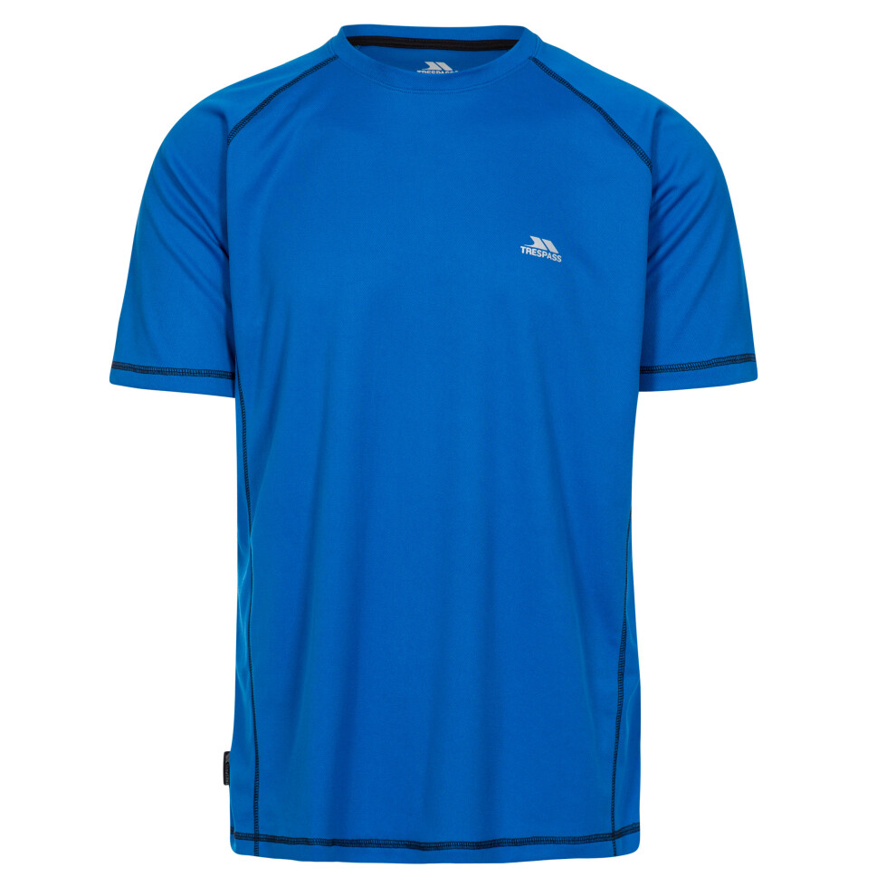 (S, Blue) Trespass Mens Gym Tshirt Short Sleeve Albert