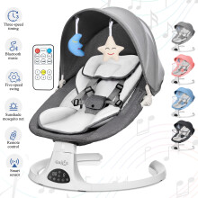 (Grey) FK Sports Baby Bouncer Electric Swing Chair