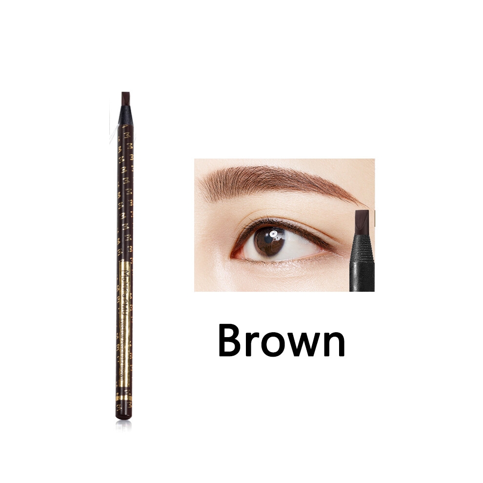 Srj Star (Browm) 1Pcs Eyebrow Pen Waterproof Shadow Microblading Permanent Makeup Eye Brow Pencil Positioning