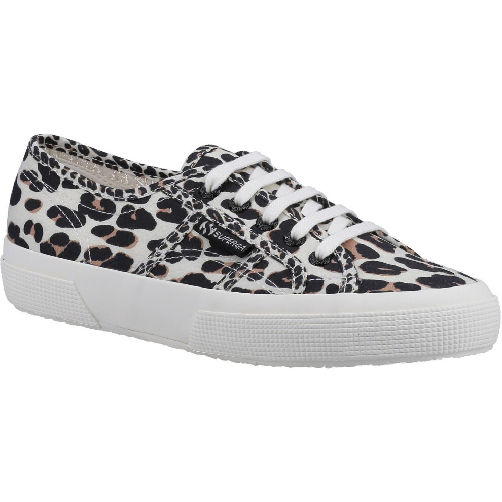 (Brown, 4.5 (Adults')) Superga 2750 Light Leopard Print Cotton Women's Light Beige Leopard Trainers