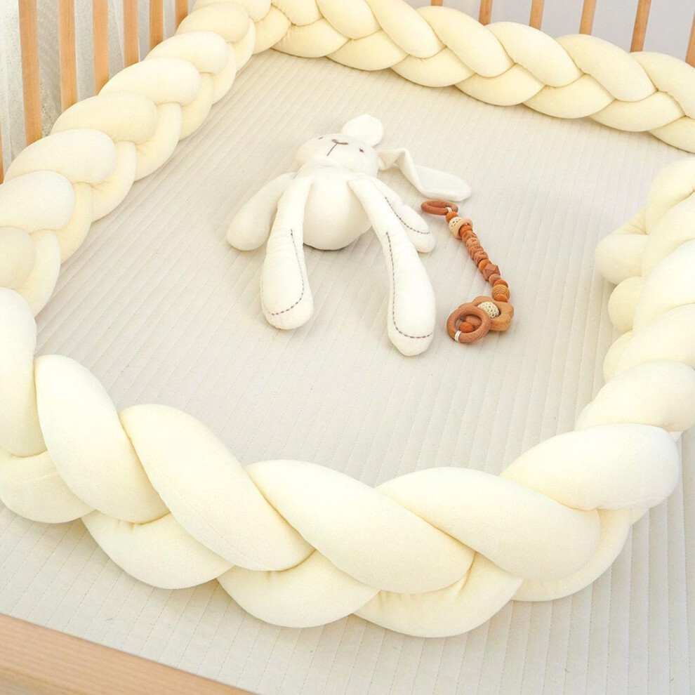 (5 m, A02) Cot Bumper Braided Baby Crib Bumper Padded Knotted Cot Bed Bumper Bed Surrounds Bed Snake Braided Braided Crib Bumper Cushion Braided Pillo