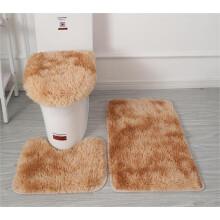 (Khaki) Soft Microfiber Bathroom Rugs Sets 3 Piece,Non-Slip Bath Mat Fluffy Plush Toilet Seat Cover for Bathroom,Water Absorbent Bathmat,Machine Washable
