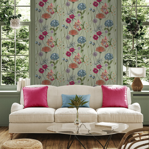 Belgravia Decor Botanist Wood Panel Sage Wallpaper 4773 2
