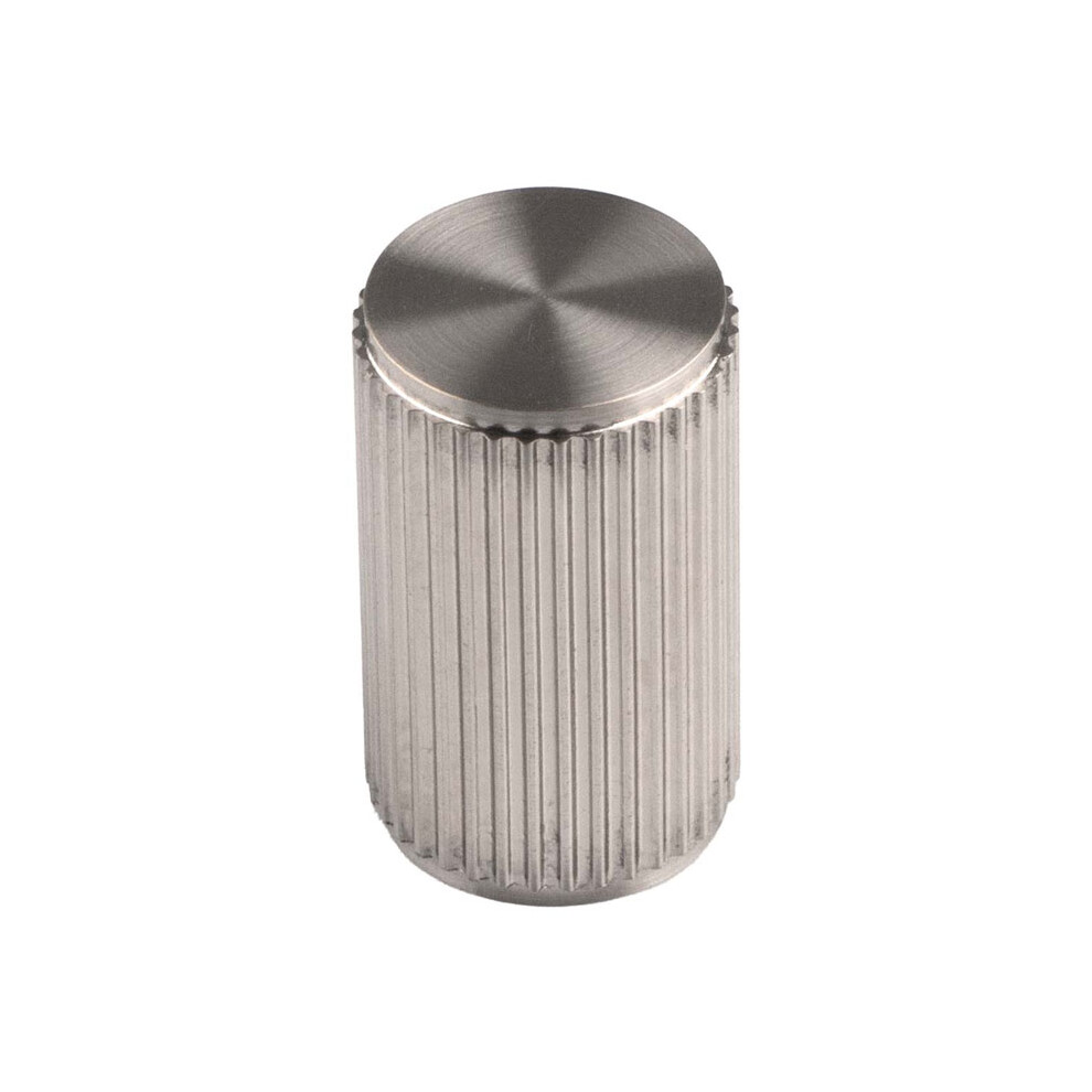 (18Mm Knob) Satin Nickel Reeded Cabinet Knob 18Mm 320Mm Handle 5056767302517