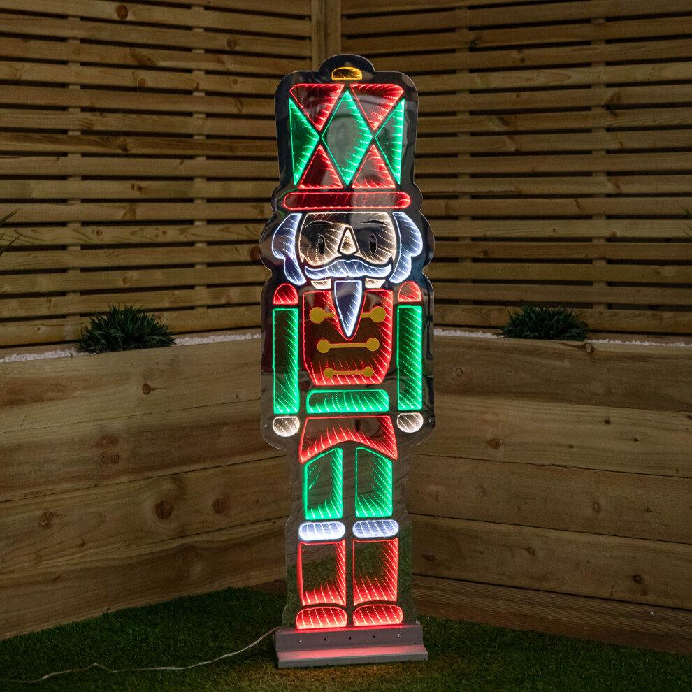 4ft (1.2m) Christmas Nutcracker Infinity Decoration with LEDs
