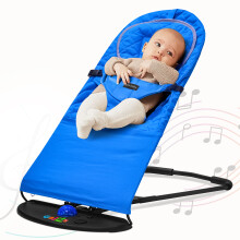 (Blue) Baby Bouncer Rocking Chair Durable Infant Swing