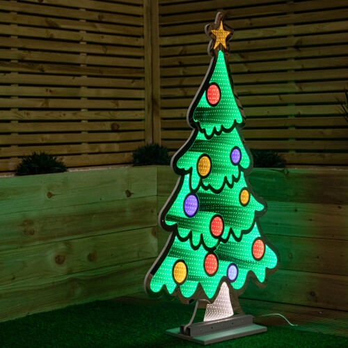 4ft Light up Christmas Tree Infinity Decoration with Multi-Coloured LEDs 1