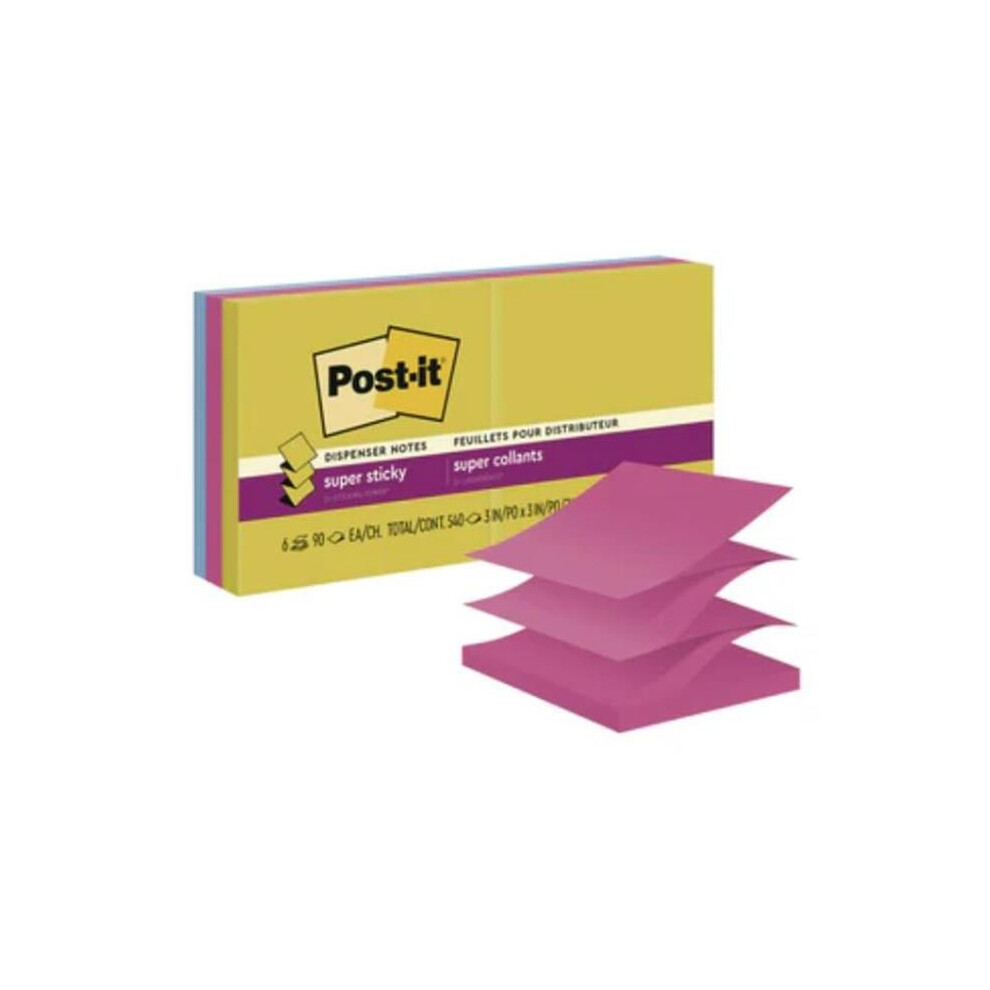 Photos - Notebook 3M MMMR3306SSJOY 3 x 3 in. Post-It Pop-Up Sticky Notes - Pack of 6 