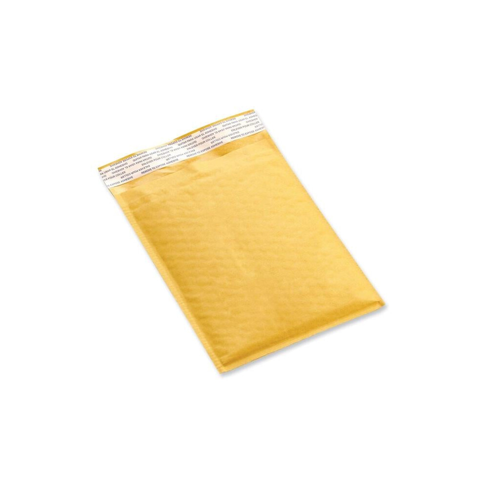 Universal UNV4087882 No. 0 Self Adhesive Closure Peel Seal Strip Cushioned Mailer, Gold - Pack of 250