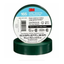 3M 405-076308-92571 0.75 in. x 60 ft. Temflex Vinyl Electrical Tape 165, Green - Case of 100