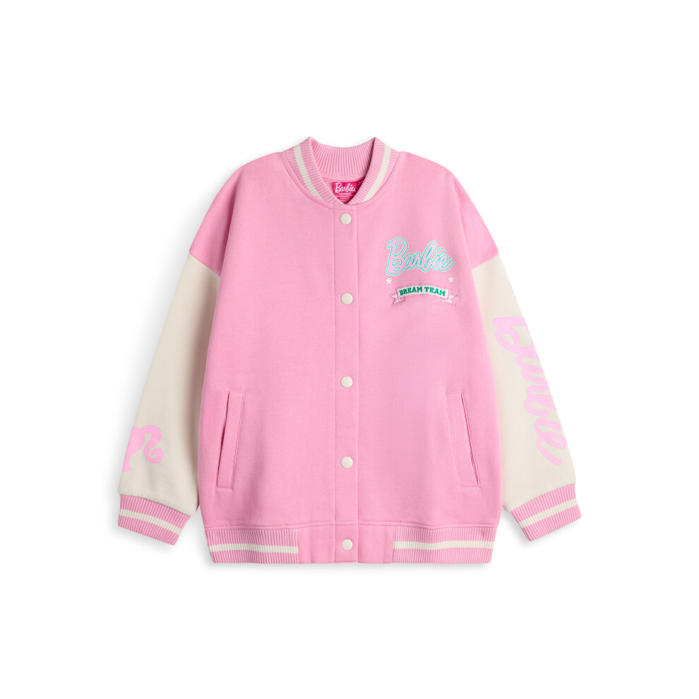 (11-12 Years) Barbie Bomber Jacket (Girls Pink)