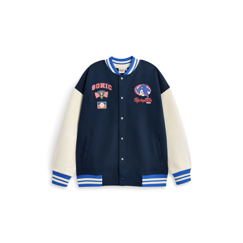(8-9 Years) Sonic the Hedgehog Bomber Jacket (Boys Blue)