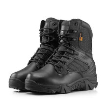 (41 - Foot 25.5cm,Black)Men's Military Tactical Boots Desert Combat Shoes Outdoor Hunting Boots Work Shoes Wear Resistant Anti-slip