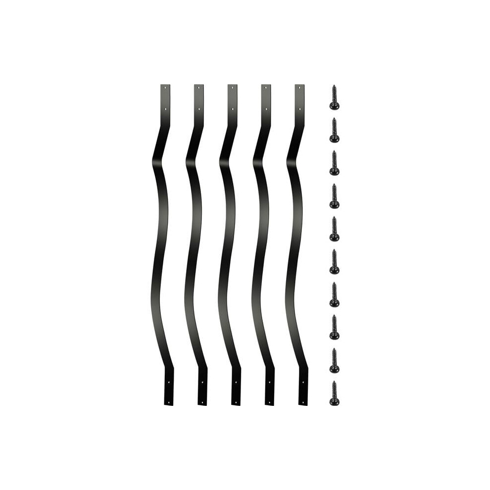 Vevor HJLGY32.2525-24OOV0 32.25 x 1 in. Metal Deck Balusters, Black - Pack of 26