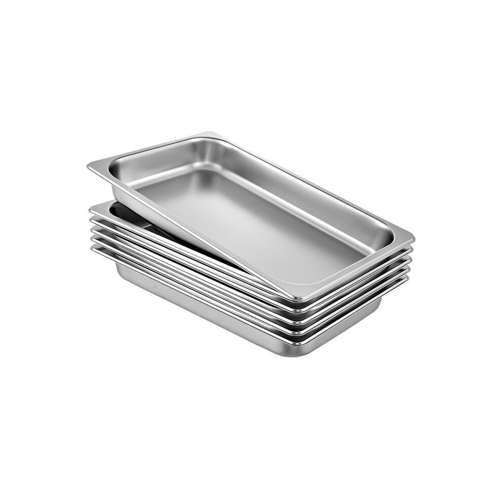 Vevor CP20X12X2YCTZ6001V0 2.5 in. Full Size Steam Table Pan, Pack of 6