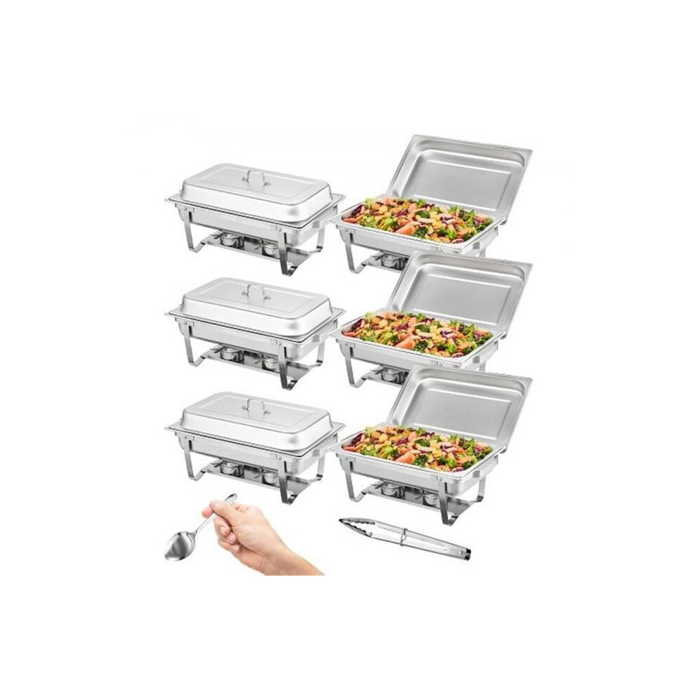 Vevor ZFXKCLJTZ68QTMJAWV0 8 qt. Stainless Steel Chafing Dish Buffet Set with 6 Full Size Pans - Pack of 6