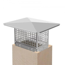 Vevor YCZ8X1325JSKWR62OV0 8 x 13 in. 3 Flue Caps04 Stainless Steel Fireplace Cover Chimney Cap, Silver