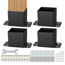 Vevor QBLZDZTG4J20C0NC4V0 6 x 6 in. Post Base Brackets - 4 Piece